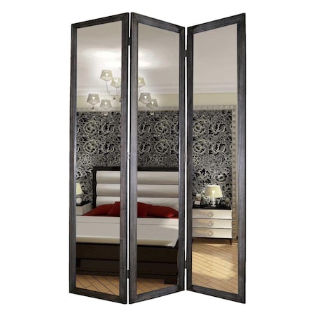 Palacedesigns Wooden Frame Mirrior Screen PA3097385